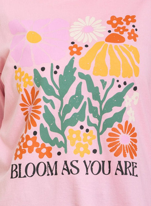 Pink Printed Long - Sleeve Design 14 - Khotwh